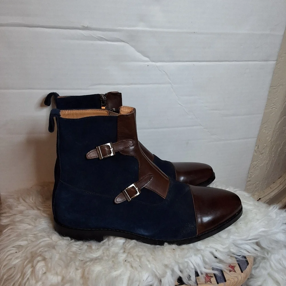 Unbranded Double Monk Strap Ankle Boots European Style 45 11.5-12